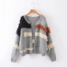 Wild Handmade Colorful Loose Knitted Cardigan Sweater
