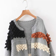 Wild Handmade Colorful Loose Knitted Cardigan Sweater